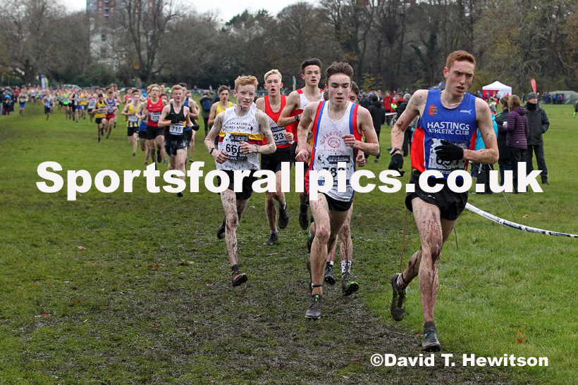 Mens under-17s, 2019 European Cross Country Trials and British Cross Challenge, Sefton Park, Liverpool.  Photo: David T. Hewitson/Sports for All Pics